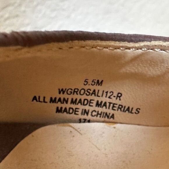 Guess Los Angeles Peep Toe Pink/Brown Preforated Pumps - Women 5.5 - Picture 8 of 8